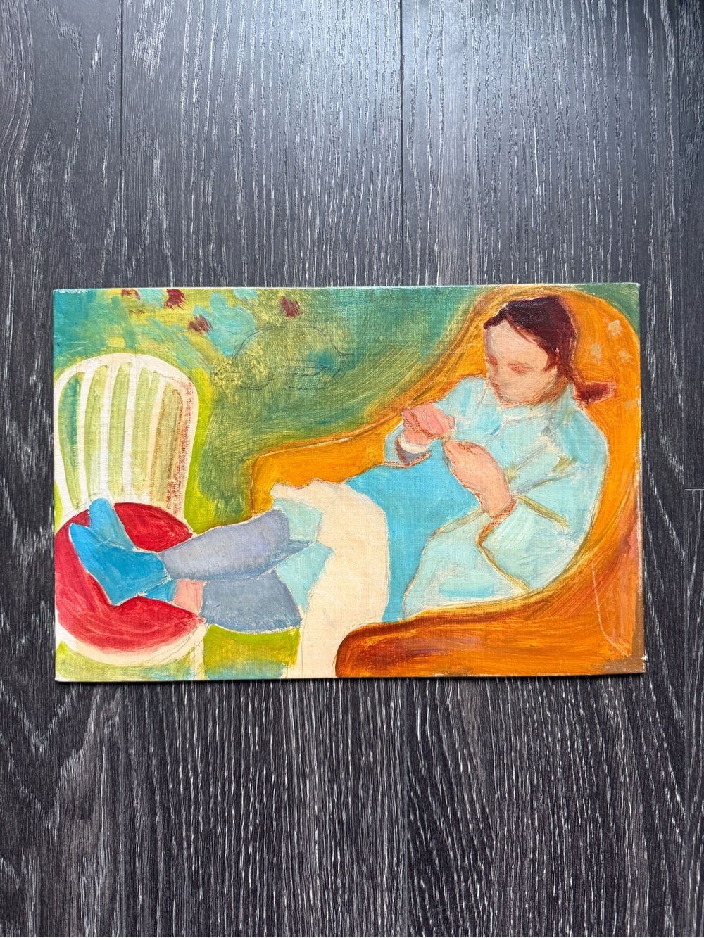 Vintage 1971 Original Oil Painting on Board, Discovered in Italy